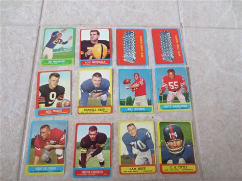 Lot Detail 12 1963 Topps Football Cards Including Y A Tittle Sam