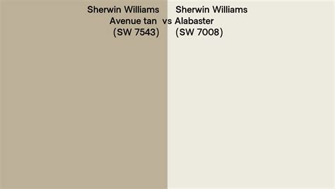 Sherwin Williams Avenue Tan Vs Alabaster Side By Side Comparison