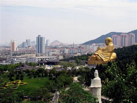 Skyline Seen From The Thousand Buddha Mountain In Jinan Shangdong