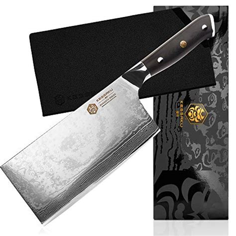 KESSAKU Meat Cleaver Butcher Knife 7 Inch Damascus Dynasty Series