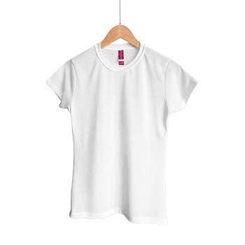 Camiseta Sublimable Cuello Redondo Para Dama Blanca Playerytees