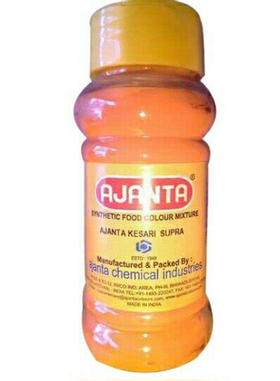 Ajanta Food Colour Lemon Yellow And Orange Red 100gm Packaging Type