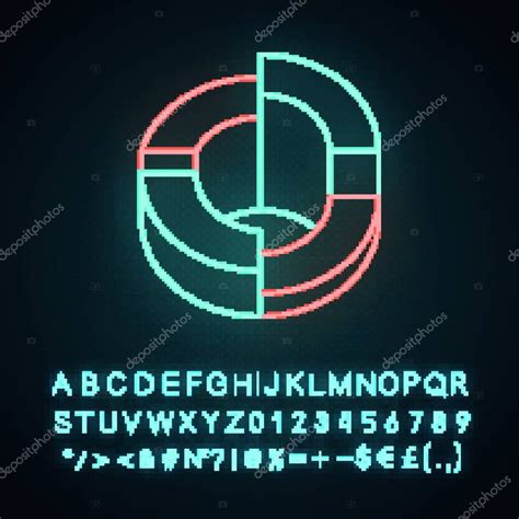 Icono De Luz De Neón Diagrama Tridimensional Anillo De 3 Espacios