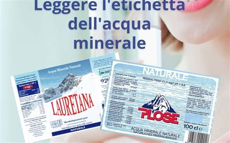 Come Leggere L Etichetta Dell Acqua Minerale