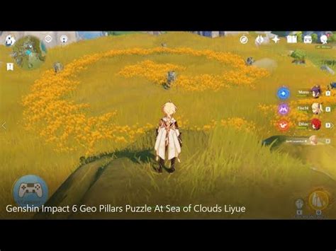 Genshin Impact Treasure Geo Pillars Puzzle At Sea Of Clouds Liyue