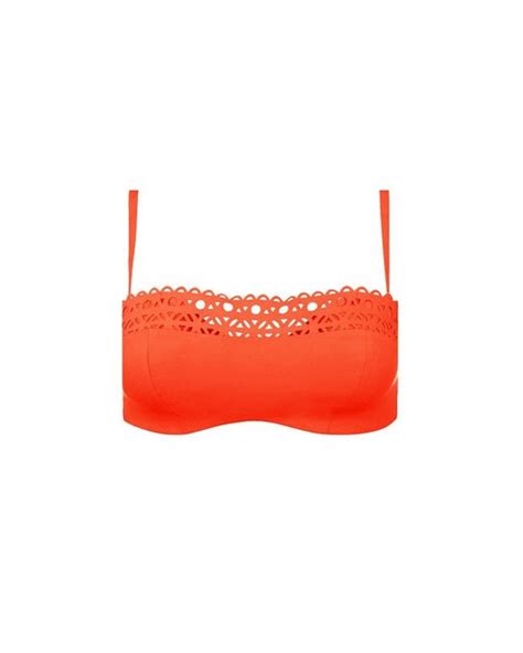 Lise Charmel Ajourage Couture Padded Bikini Top In Red Lyst