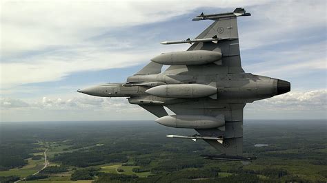 Saab Jas Gripen Multirole Fighter Aircraft Swedish Air Force