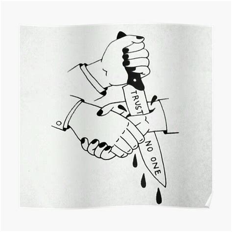 "trust no one" Poster for Sale by ericleeart | Redbubble