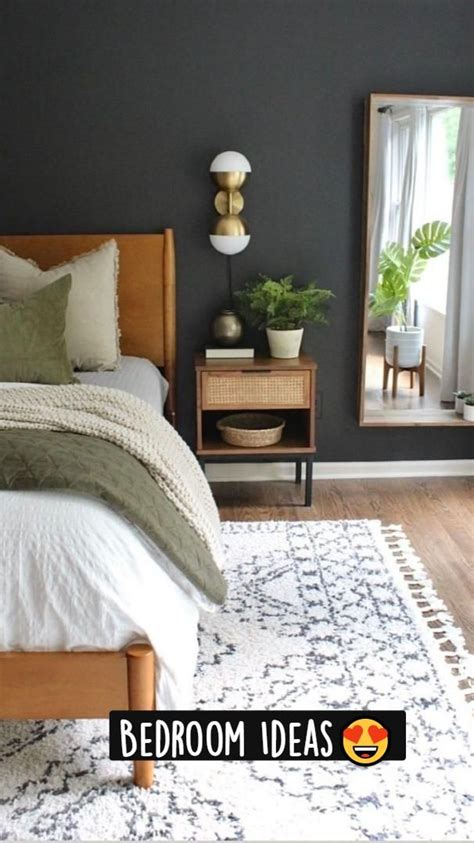 Tricorn Black Bedroom With A Midcentury Feel Artofit