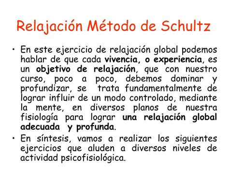 Ppt Relajaci N M Todo De Schultz Powerpoint Presentation Free