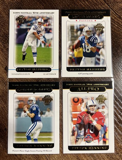 2005 Topps Peyton Manning Lot 4 Base League Leaders Golden Moments