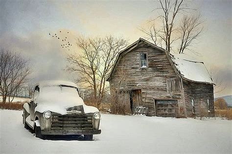 Lori Deiter Vintage Chevrolet Rustic Barn Vintage Red Barns