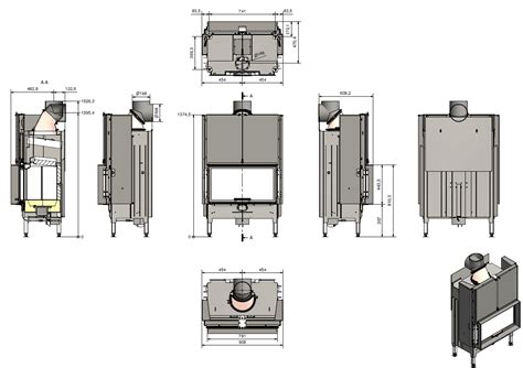 Wood Burning Stove Insert With A Large Window Rais Visio 1