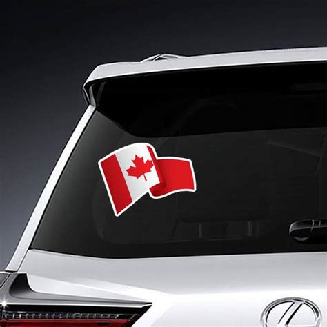 Waving Canadian Flag Sticker