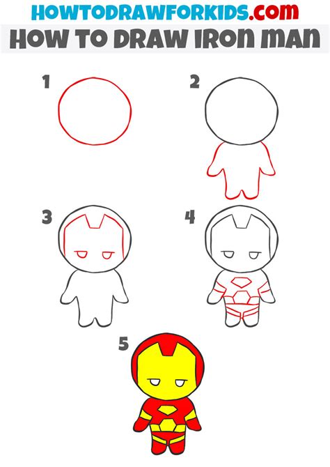 How to Draw Iron Man - Easy Drawing Tutorial For Kids