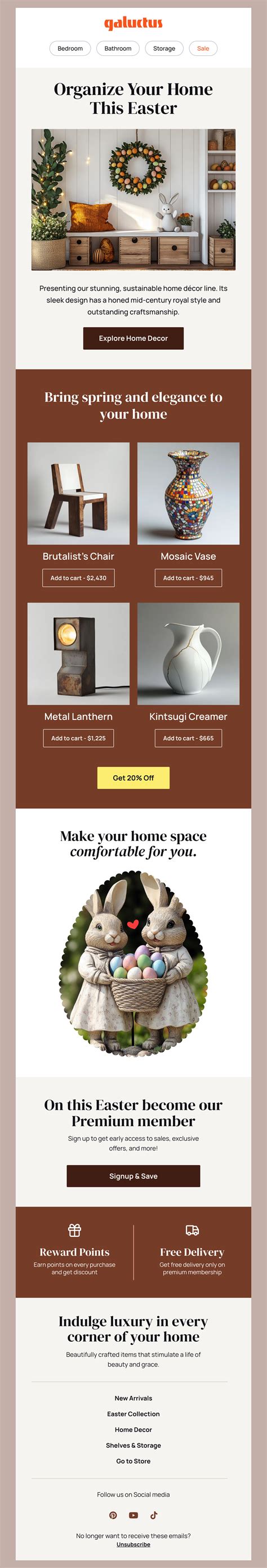 Caker Email Template - Designmodo