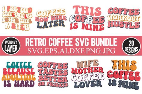 Retro Coffee Svg Bundle Vol2 Bundle · Creative Fabrica