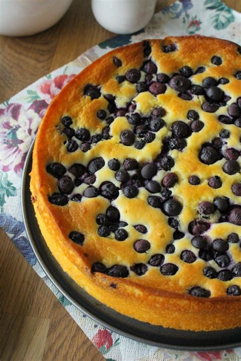 Quark Grieß Kuchen mit Heidelbeeren zum Vernaschen für Groß und Klein