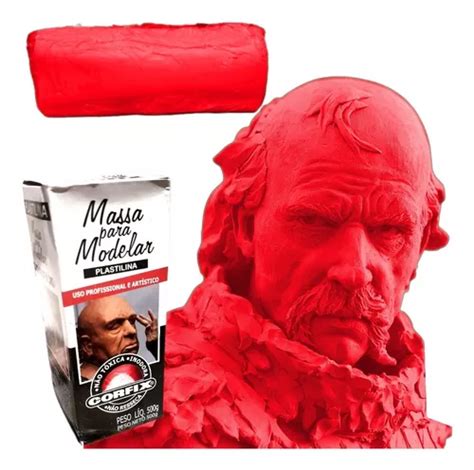 Massa Modelagem Escultura Clay Plastilina 500g Várias Cores MercadoLivre