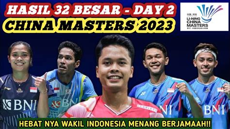 Hasil Semua Sektor Besar Day Badminton China Masters Hari