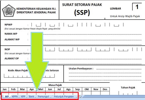 aplikasi surat setoran pajak ssp terbaru   pajak bos format