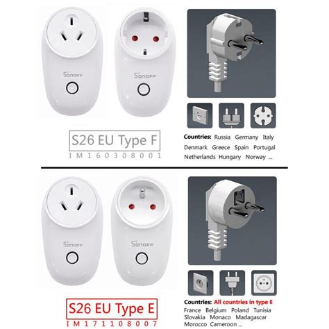 Prise Intelligente Sonoff S26 WiFi Prises De Courant Sans Fil US UK EU