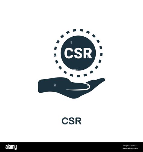 Icono Csr Elemento Creativo Sencillo Icono De Csr Monocromo Relleno