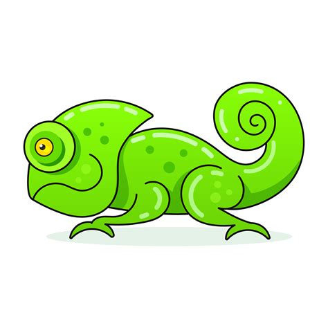 Chameleon Icon Cartoon Illustration Of Walking Chameleon 632998 Vector