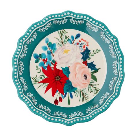 The Pioneer Woman Wishful Winter Floral 6 5 Inch Ceramic Appetizer