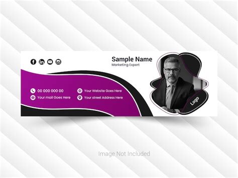 Premium Vector Creative Professional Email Signature Template Design