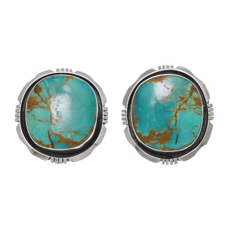 Boucles D Oreilles Clips Bo En Turquoise Et Argent Harpo Paris