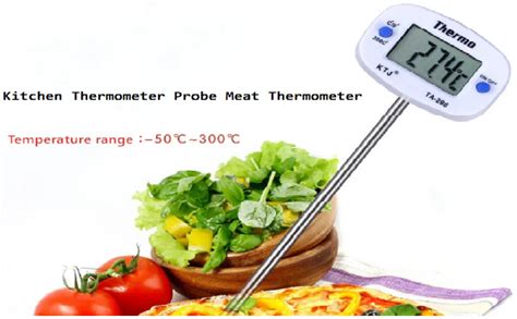 Lcd Food Thermometer Probe Kitchen Cooking Bbq Grill Milk Temp Tester For Steak