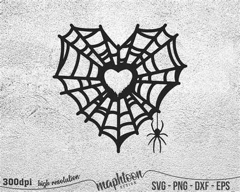 Spider Web Heart SVG Halloween SVG Fall Svg Spider Svg Etsy Canada