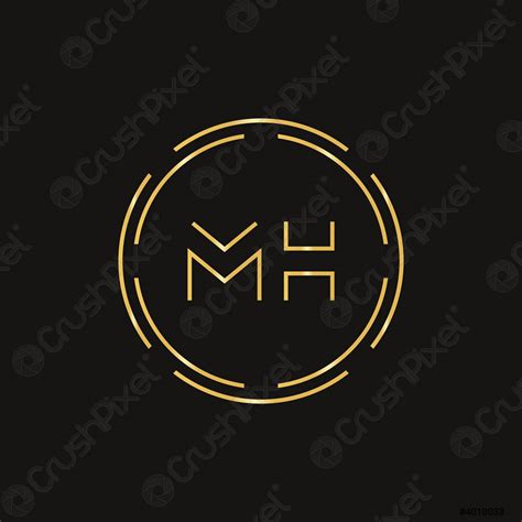 Initial Mh Letter Logo Design Vector Template Abstract Letter Mh