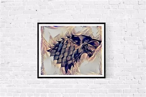 Dire Wolf Canvas Dire Wolf Art Dire Wolf Print Dire Wolf | Etsy