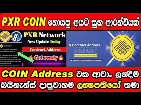 Breaking News PXR Contract Address Release PXR Coin Distribution On