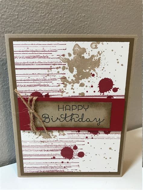 Birthday Masculine Handmade Stampin Up Card Birthday Masculine