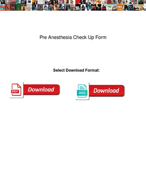 Fillable Online Pre Anesthesia Check Up Form Pre Anesthesia Check Up