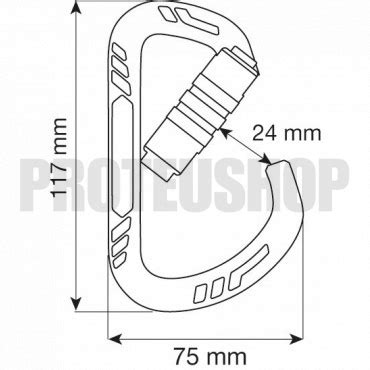 Mousqueton CAMP GUIDE XL 2LOCK 28KN