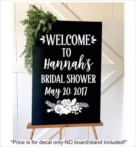 Bridal Shower Decal Personalized Bridal Shower Vinyl Decor Diy Etsy