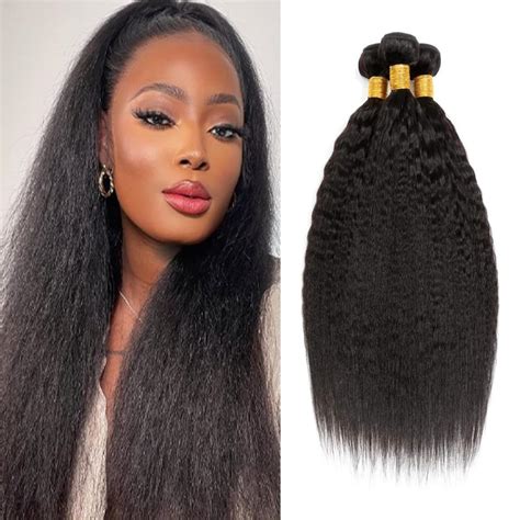 Amazon Ladiaryf Kinky Straight Human Hair Bundles Short Brazilian