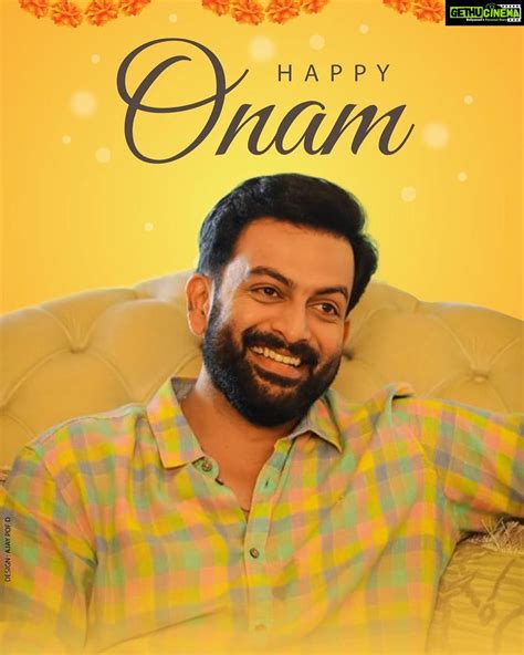 Prithviraj Sukumaran Instagram Happy Onam 😊 Gethu Cinema