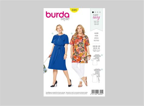 Schnittmuster Burda Shirt Und Kleid Falten Am Ausschnitt A Linie