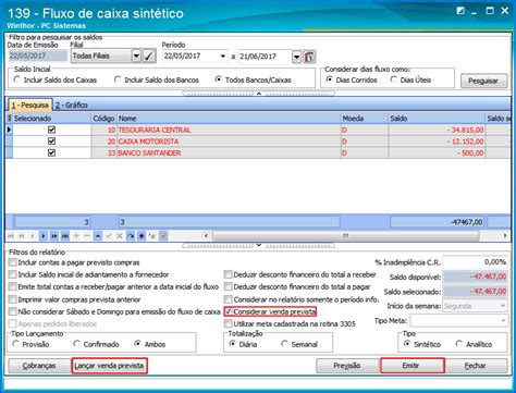 Wint Como Imprimir Relat Rio Na Rotina Fluxo De Caixa Sint Tico