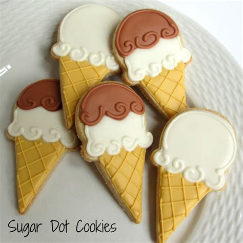 Sugar Fairy Sweet Ice Cream Cone Sugar Cookies With Royal Icing