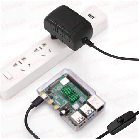 Mua Bộ Sạc Nguồn Ac 100 240v Dc 5v 3a Cổng Type C Usb 5v Vôn Kế Cho Raspberry Pi 4 Model B 4b