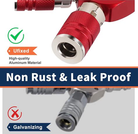 Ufixed Divisor de manguera de aire de 3 vías no óxido Acoplador 14 NPT