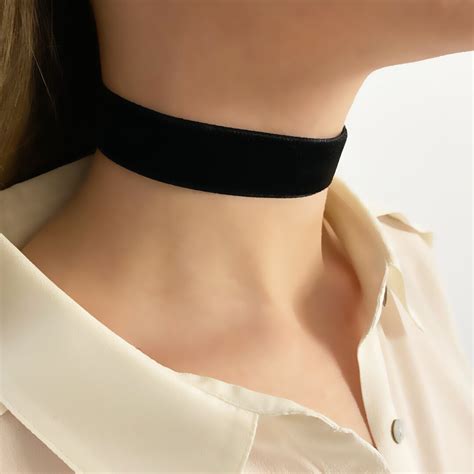 Black Velvet Choker Necklace Thick Velvet Choker Black Choker Necklace