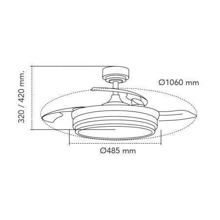 Lander Silver Led Ceiling Fan W Lm Cct Cristalrecord