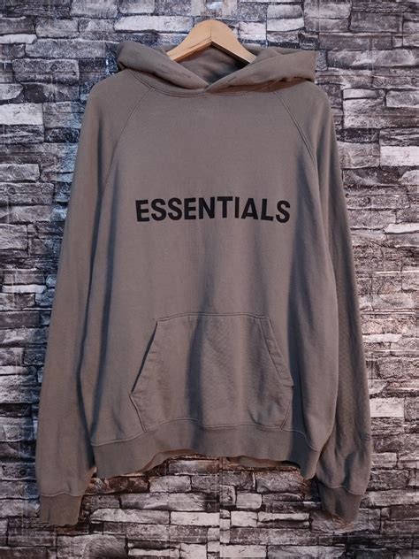 Essentials Hoodie Taupe Mens Fashion Tops And Sets Hoodies On Carousell